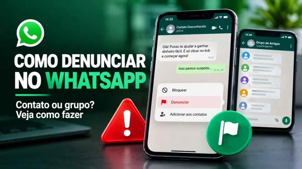 denunciar contato no WhatsApp